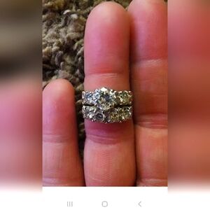 Vintage 14k engagement and wedding ring set